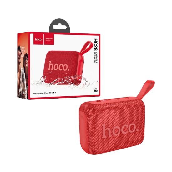 Coluna Sem Fio Portátil Hoco HC28 Melody Sports Vermelho Coluna Sem Fio Portátil Hoco HC28 Melody Sports Vermelho